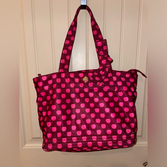 Kate Spade New York Flatiron Sophia Grace Baby Diaper Mothers Bag Red Apple - Picture 1 of 7